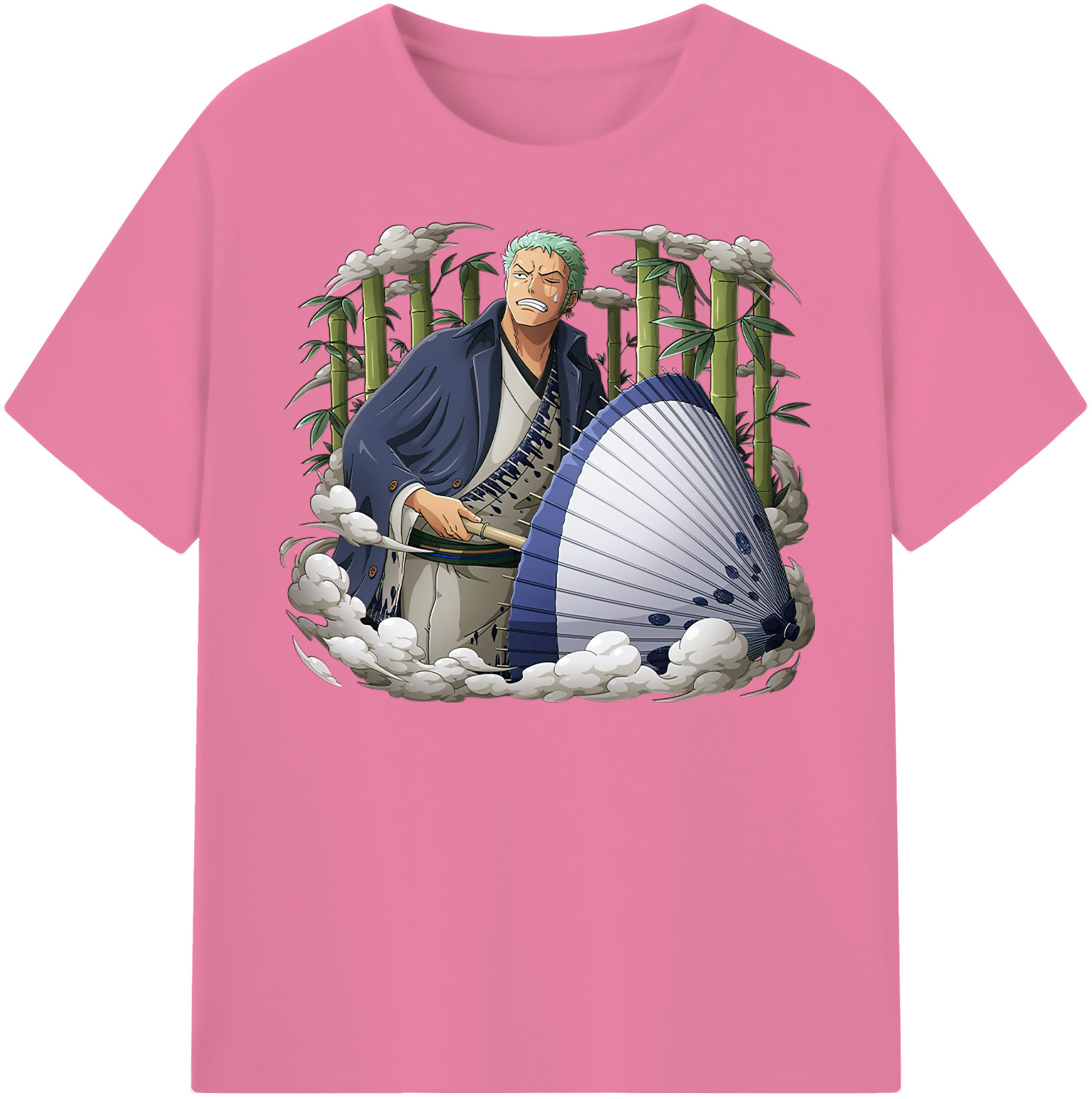 ワンピース ロロノア・ゾロ ONE PIECE Roronoa Zoro 綿100％半袖Tシャツ（フロントプリント）